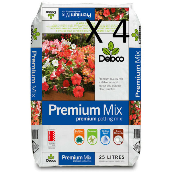 4 bags of Debco Premium Potting Mix