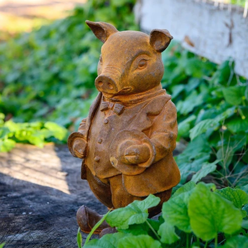 Garden Ornament Pig From Willows, Cast Iron Garden Statues Australia