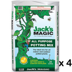 4 bags of Jack's Magic potting mix.