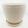 Hannah White Pot with Saucer Large