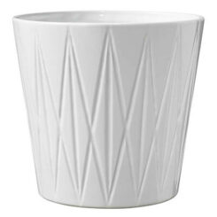 Visby Glazed White Pot