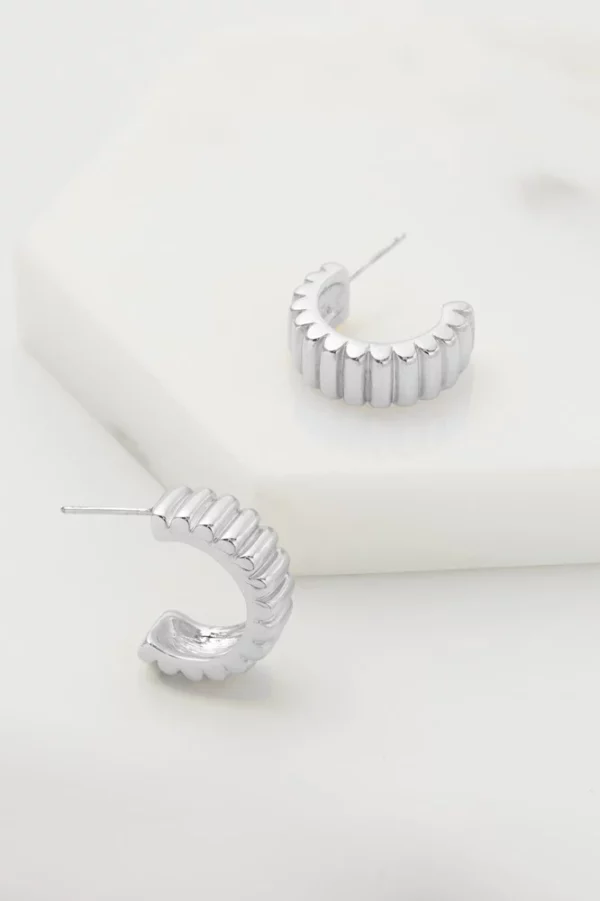 Alex Hoop earrings in Silver